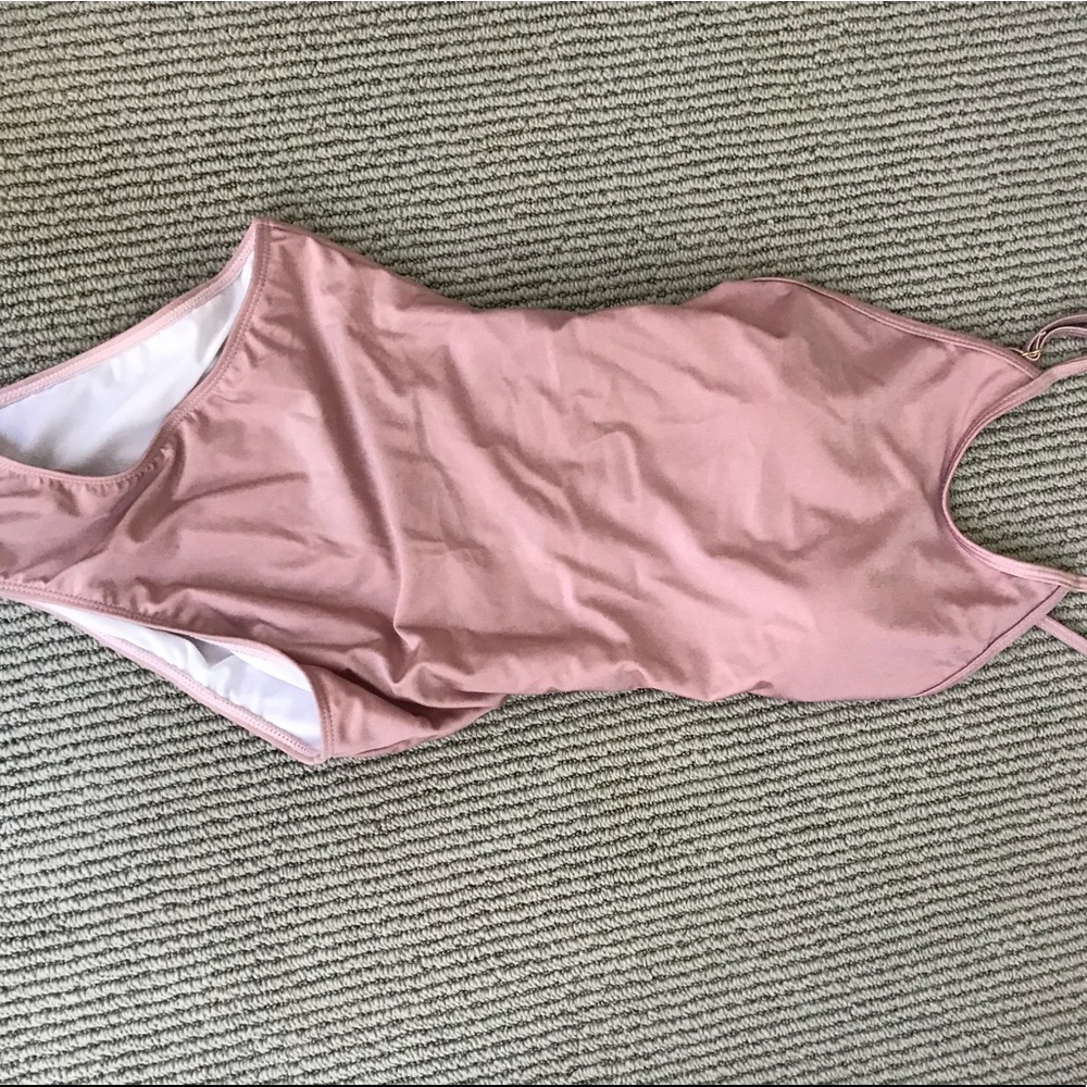 Pink Zaful one piece swimsuit